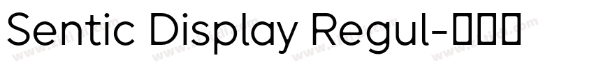 Sentic Display Regul字体转换 Sentic Display Regul字体转换